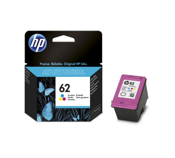 Buy HP 62 Tricolour Original Ink Cartridge (C2P06AE) at Argos.co.uk