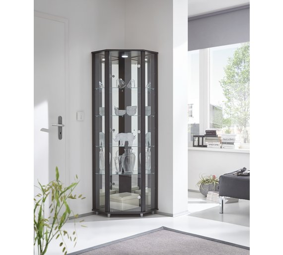 Buy HOME Corner Glass Display Black at Argos.co.uk Your