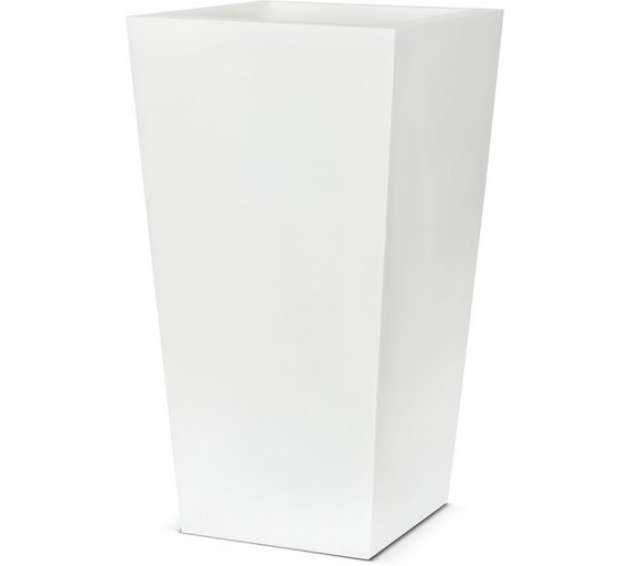 Buy Capi Lux White Tall Tapered Square Planter 24 x 46cm at Argos.co