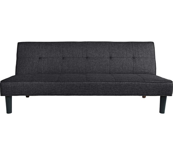 Buy HOME Patsy 2 Seater Fabric Clic Clac Sofa Bed Charcoal at Argos