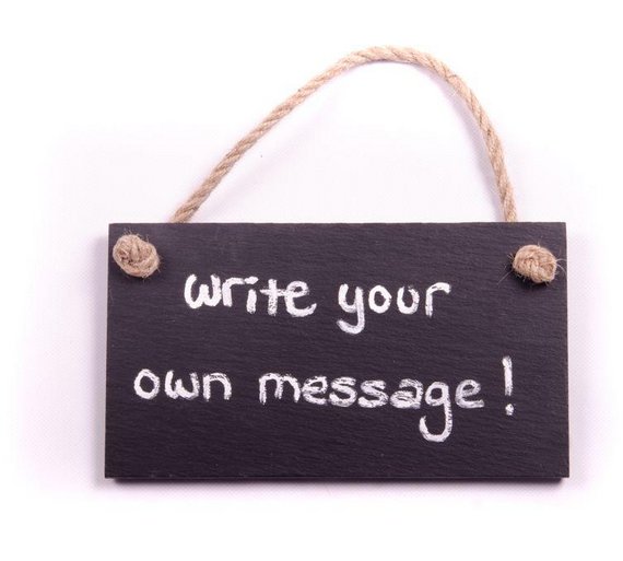 Buy Slate Hanging Sign Blank with Chalk at Argos.co.uk Your Online