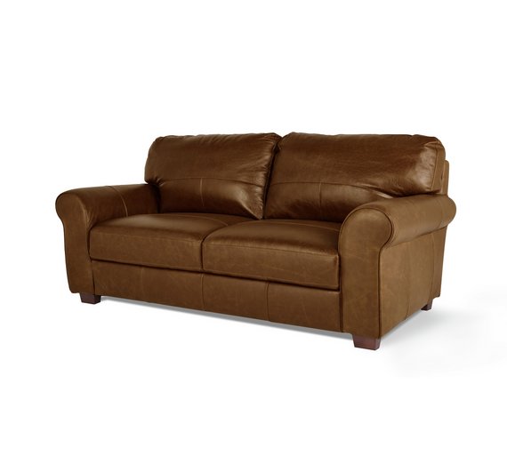 Buy Heart of House Salisbury 3 Seater Leather Sofa Tan at Argos.co.uk
