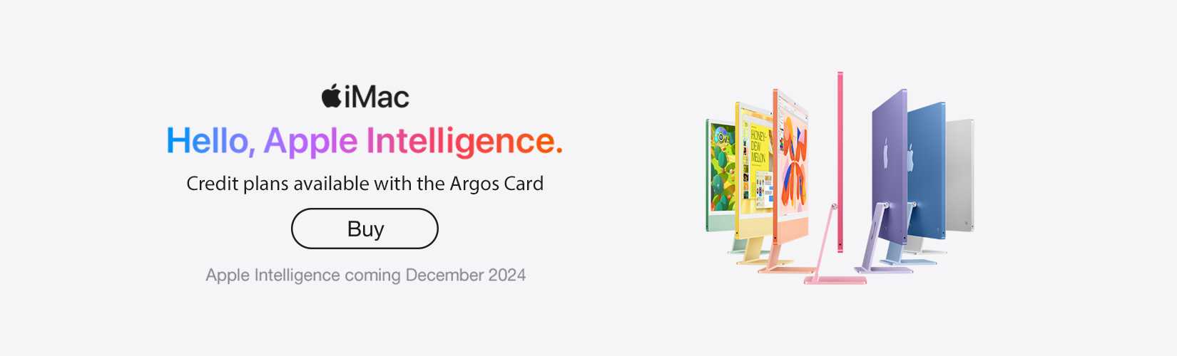 Apple iMac. Hello, Apple Intelligence.