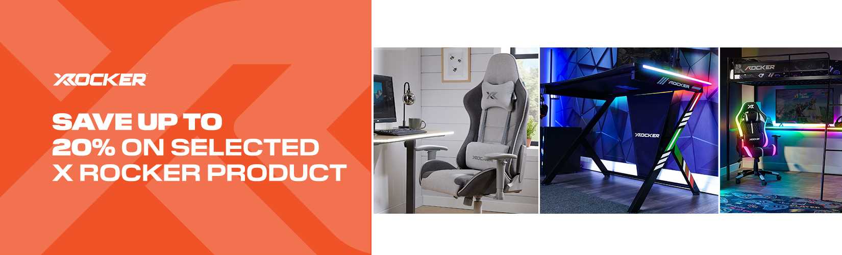 Xrocker. Save up to 20% on selected x Rocker product.