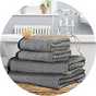 Habitat Marl 4 Piece Towel Bale - Black.