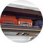 Cabin luggage placed in the cabin of an airplane.