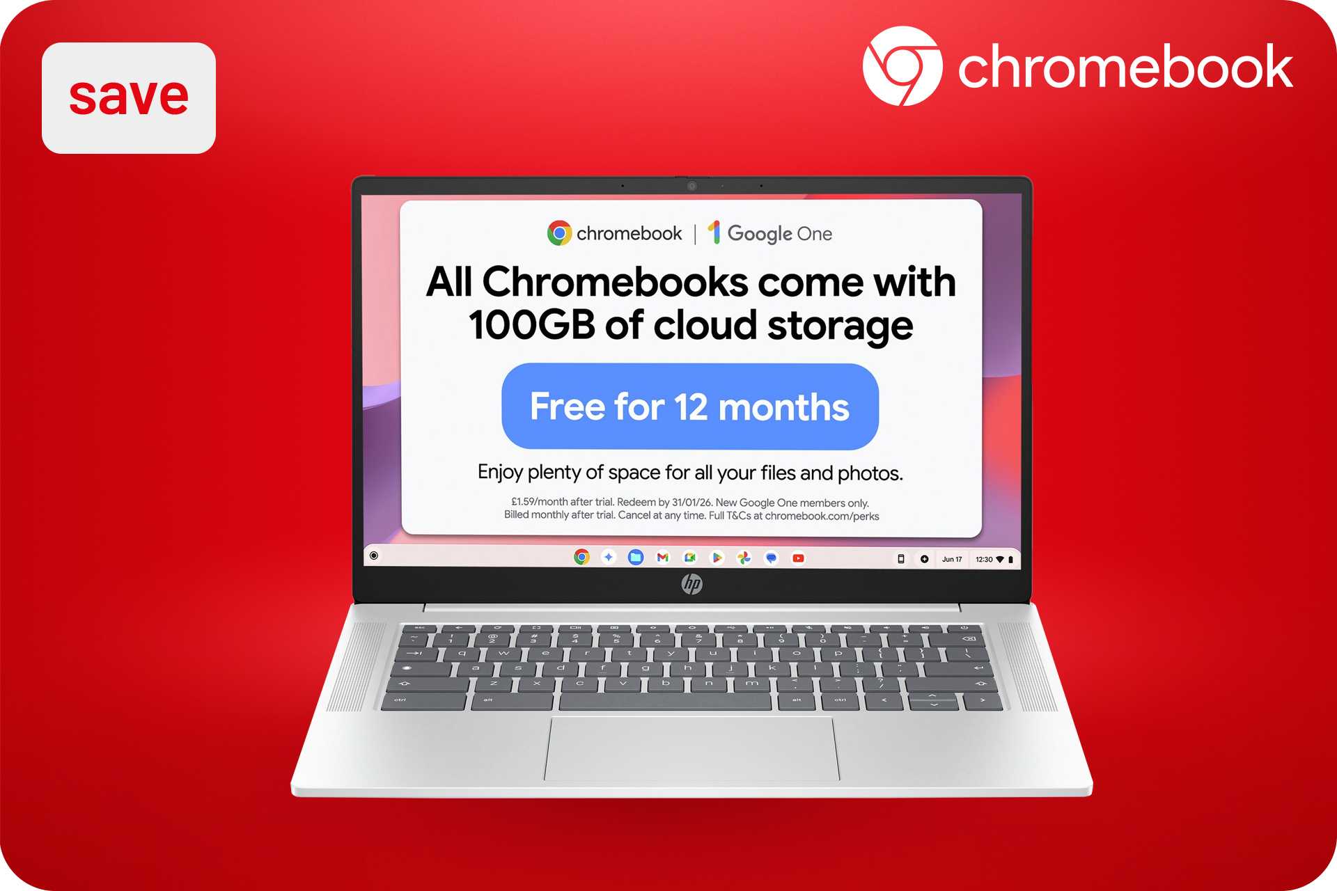 Only £179 on this HP Intel 14in Chromebook laptop.