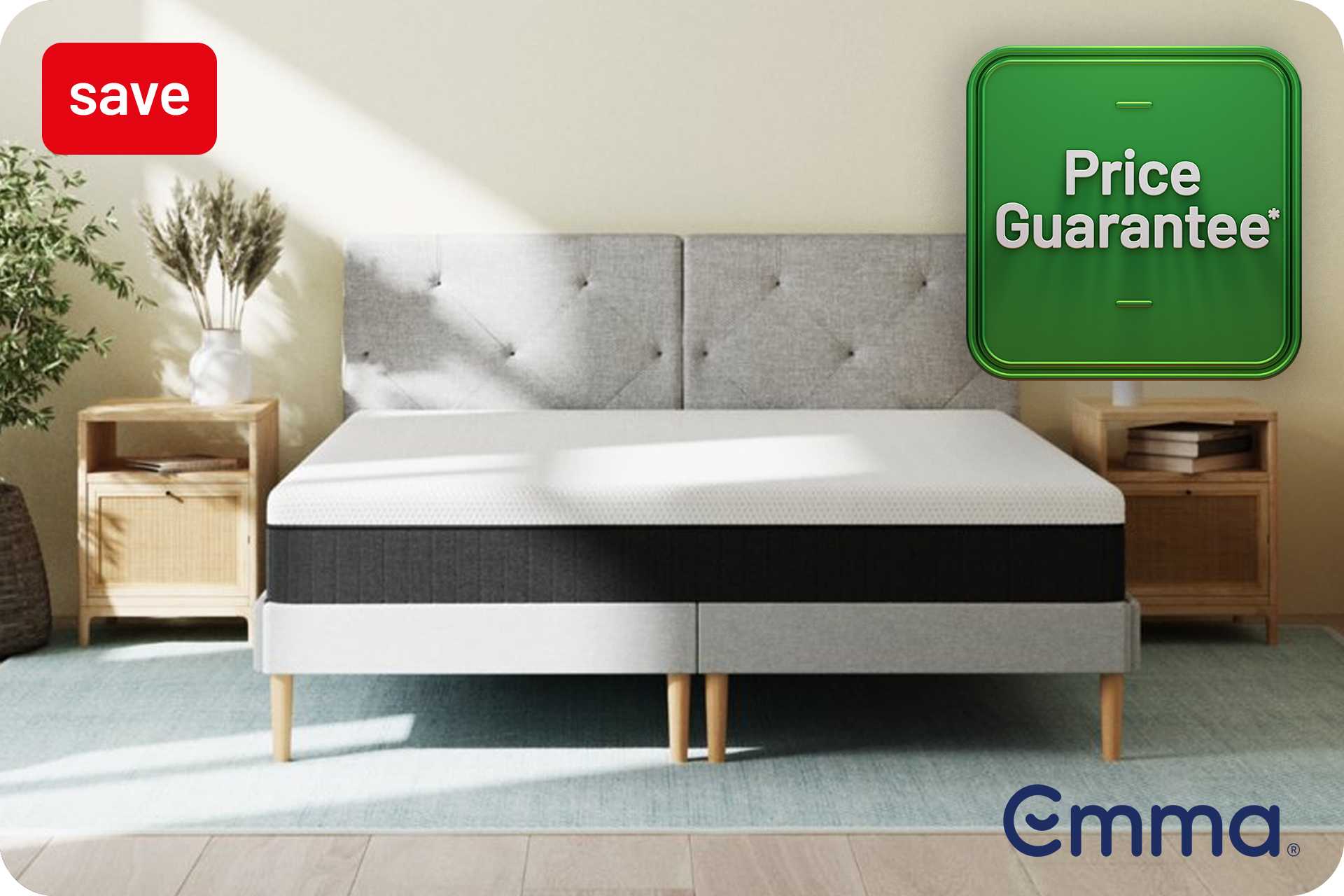 Price Guarantee. Save up to 40% on selected Emma mattresses.