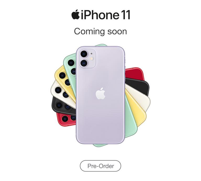 New iPhone 11. Pre-order now.
