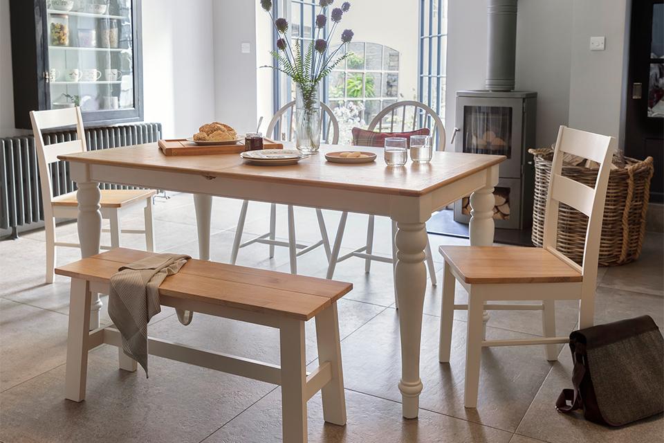 Choosing a dining table.