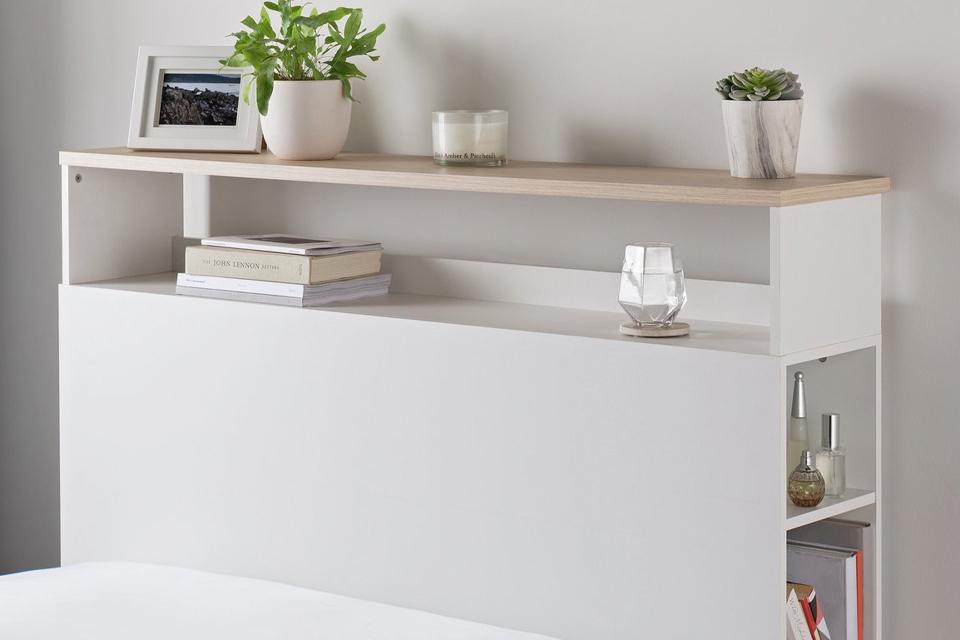 6. Choose a headboard with storage options
