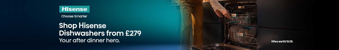 Hisense. Shop Hisense dishwashers from £279. Your after dinner hero.