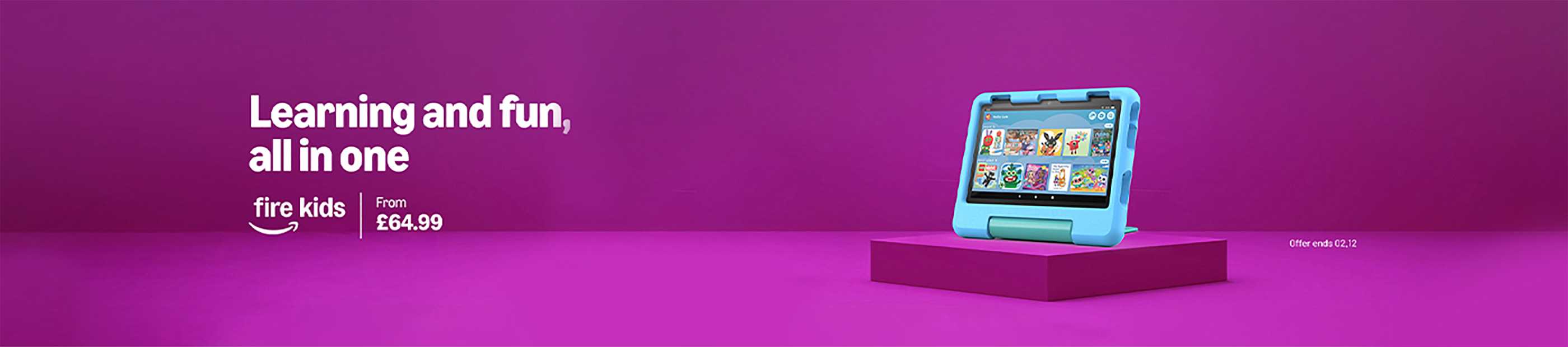 Learning and fun, all in one. Fire kids from £64.99.