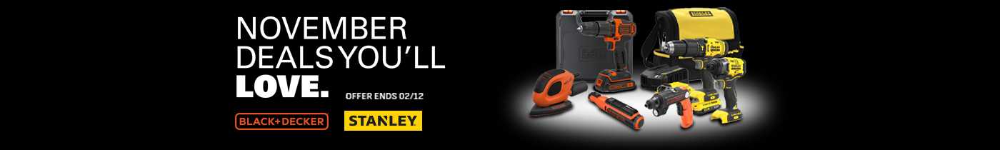 November deals you'll love. Offer ends 02/12. Stanley Black & Decker.