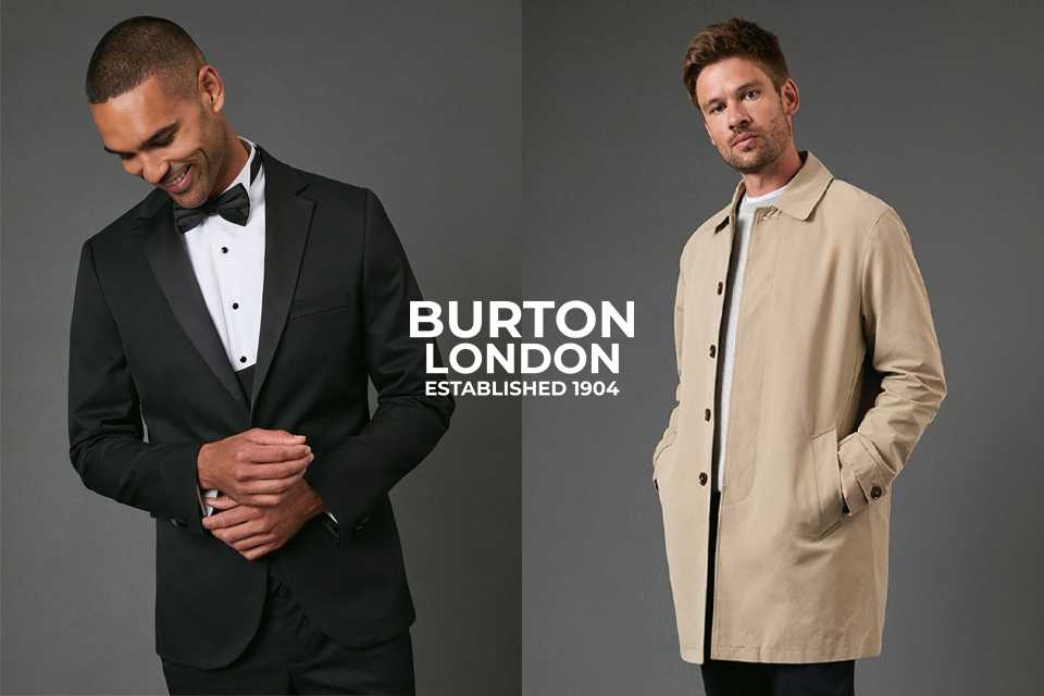Master everyday style with Burton menswear. From tailored suits and sharp shirts to casual T-shirts, knitwear, and trusted outerwear, our collections ensure you’re ready for any occasion with versatile, stylish pieces you can rely on.