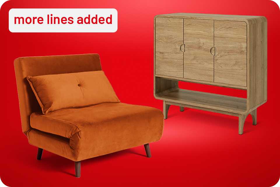 Save 20% on 1000s of furniture lines using code FURN20. Free delivery available on selected lines.