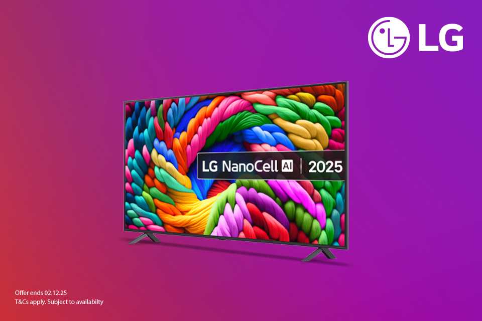 Save on selected LG TVs.