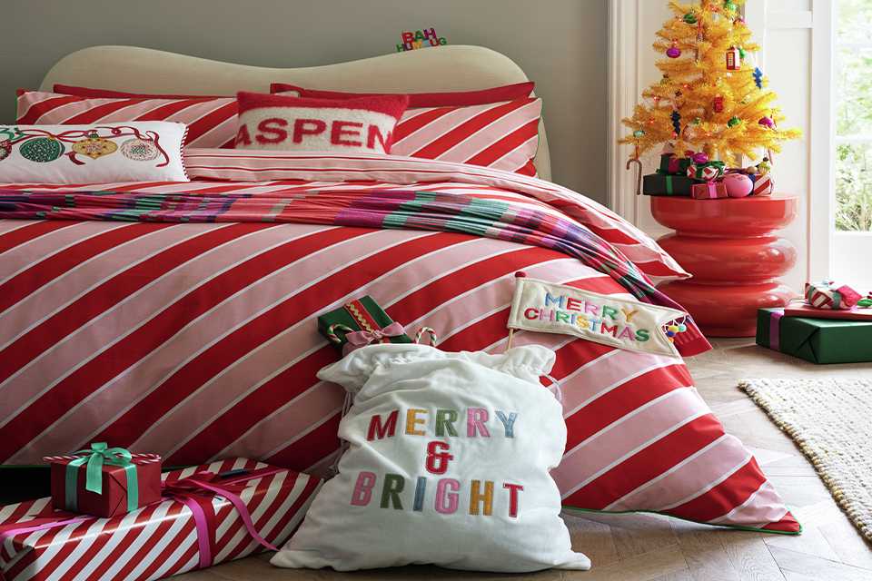 Save 25% on selected festive homewares with code MERRY25. Includes candles, bedding, tableware and more. Shop all.