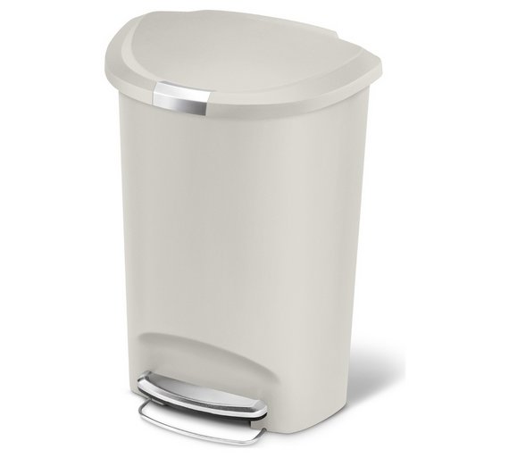 Buy simplehuman 50 Litre Plastic Semi Round Pedal Bin Stone at Argos