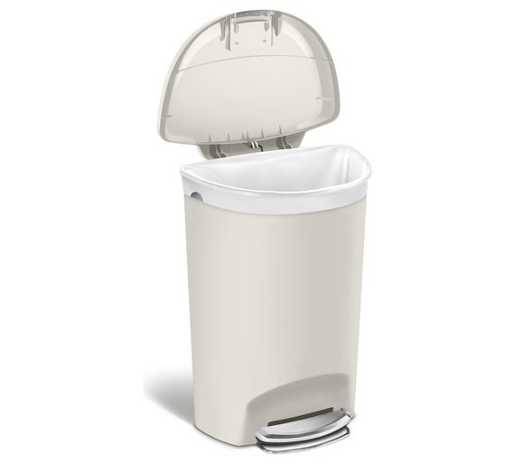 Buy simplehuman 50 Litre Plastic Semi Round Pedal Bin Stone at Argos