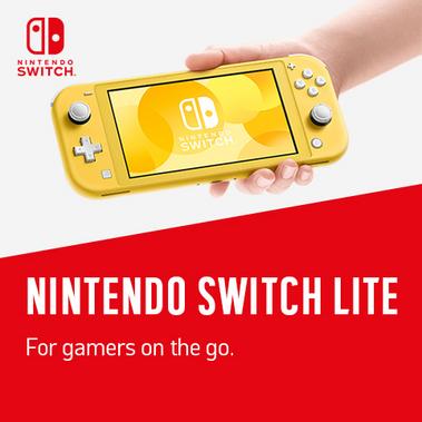 Nintendo Switch Lite. For gamers on the go.