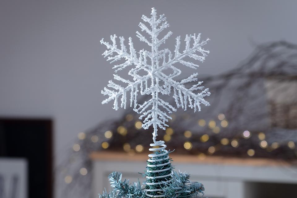 Star on tree.