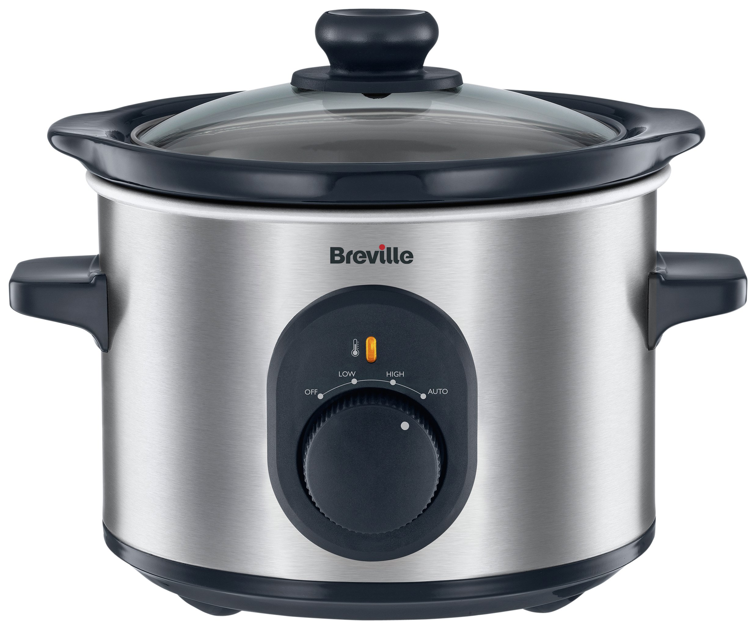'Breville - 15l Compact Slow Cooker - Stainless Steel