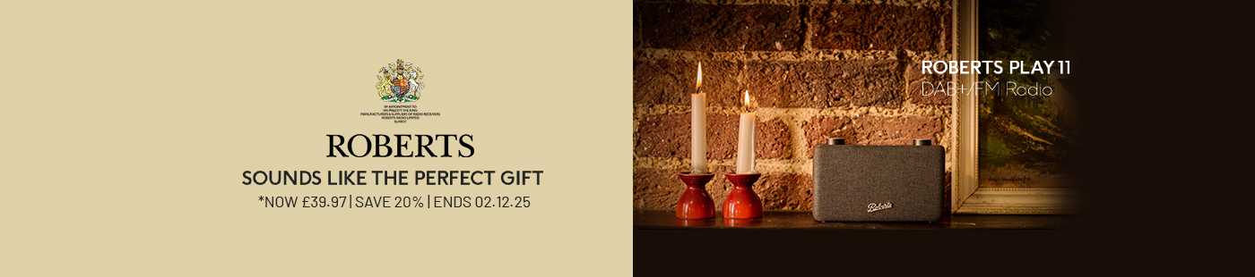 Roberts. Sounds like the perfect gift. *Now £39.97 save 20% ends 02.12.25.