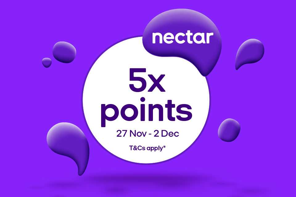 Collect 5x points when you shop between 27 November – 2 December.