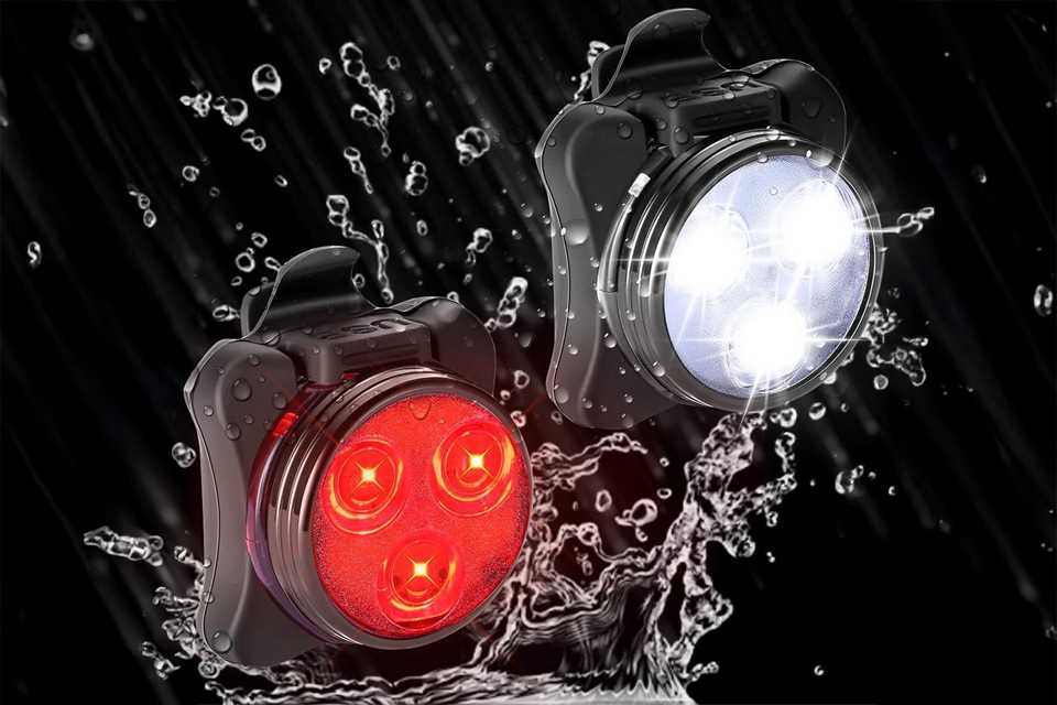 Cross USB Rechargeable Bike Light Set.