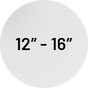 Frame size 12 to 16 inches.