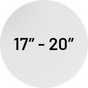 Frame size 17 to 20 inches.