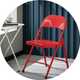 Habitat Macadam Metal Folding Chair - Red.
