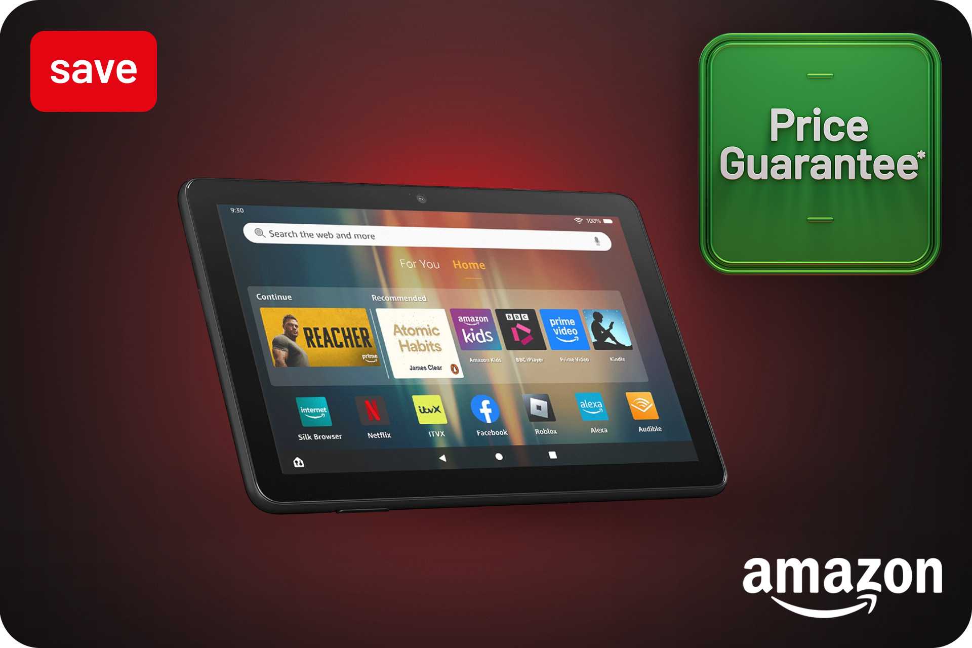 Price Guarantee. Pay less than half price on this Amazon fire tablet.
