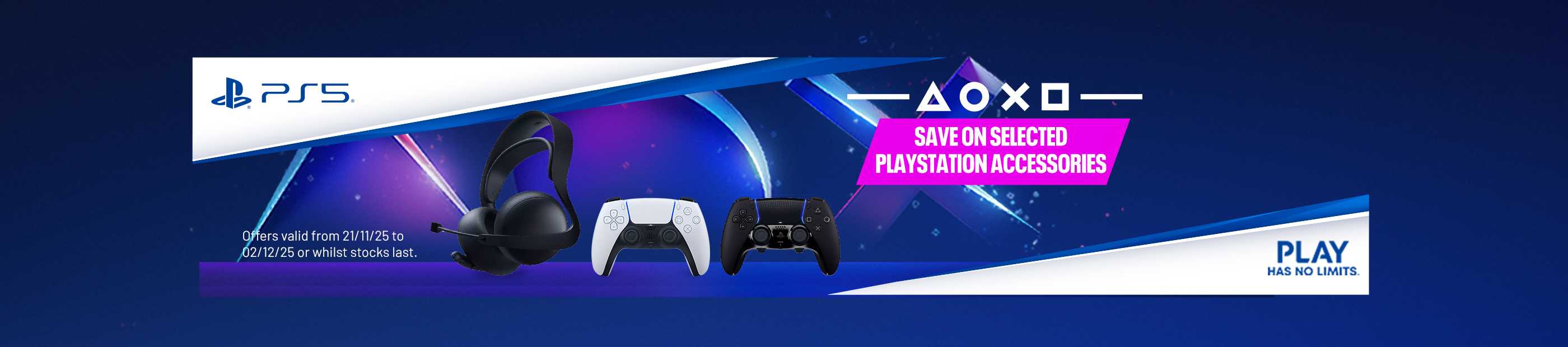 PlayStation 5. Save on selected on PlayStation accessories.