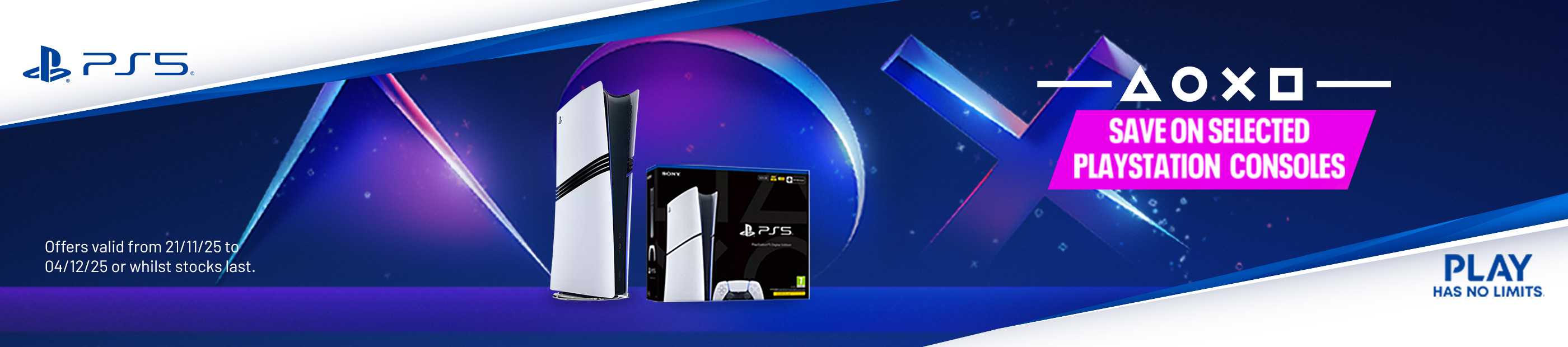 PS5. Save on selected PlayStation accessories. Shop PlayStation consoles & hardware from £179.99.