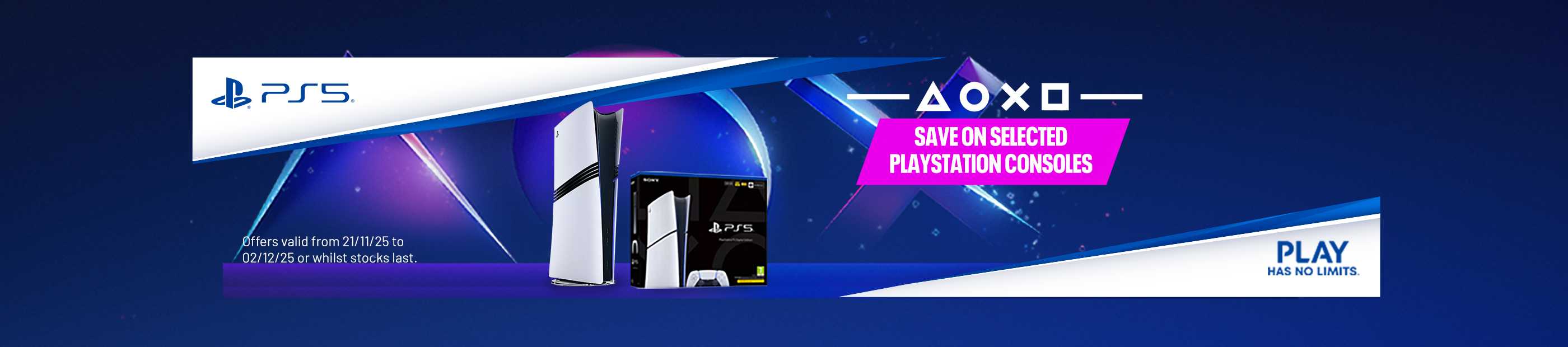 PS5. Save on selected PlayStation accessories. Shop PlayStation consoles & hardware from £179.99.