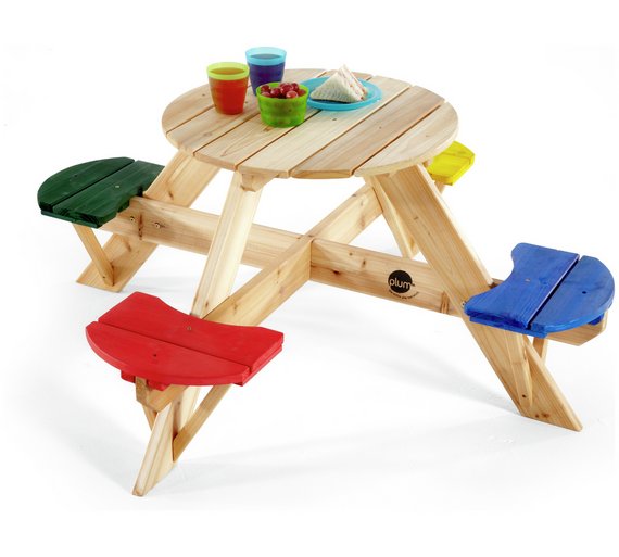 Buy Plum Children's Garden Picnic Table with Coloured Seats at Argos.co