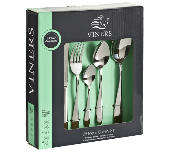 Buy Viners Tabac Stainless Steel 26 Piece Cutlery Set at Argos.co.uk