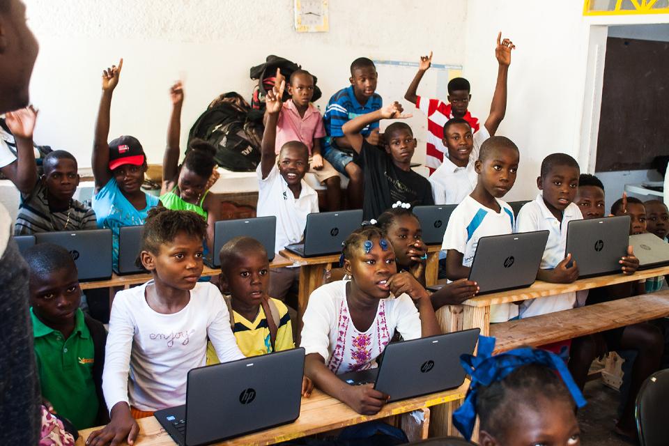 Children in a classroom