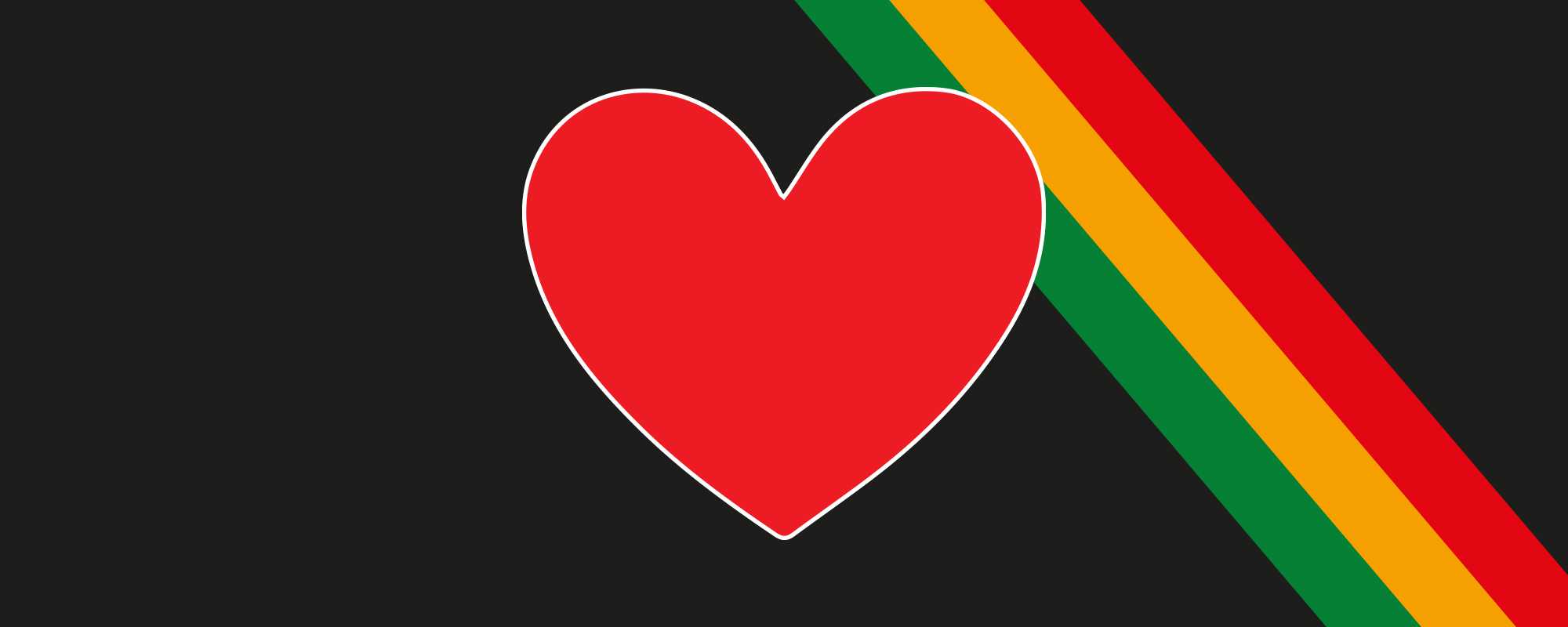 Black history month heart design.