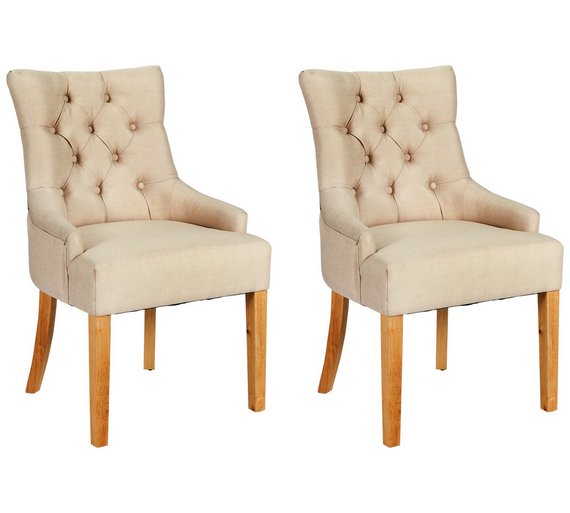 Buy Heart of House Pair of Cream Cherwell Dining Chairs at Argos.co.uk