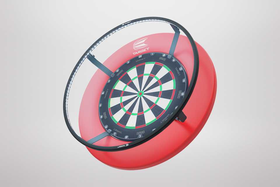 A dart accessory - Target Darts Corona Magnetic Dartboard Light on a dartboard.