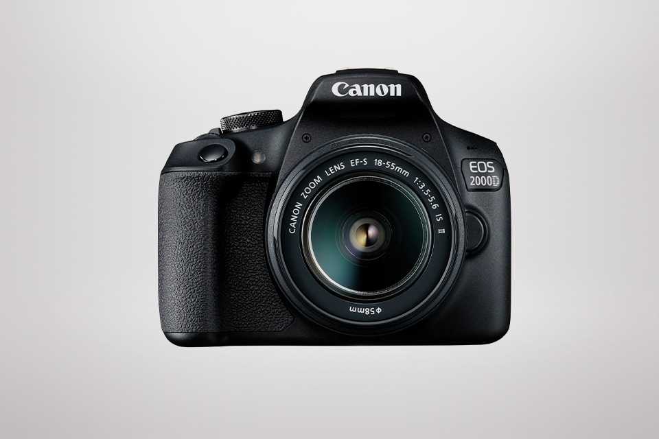 Canon EOS 2000D DSLR Camera with 18-55mm IS Lens.