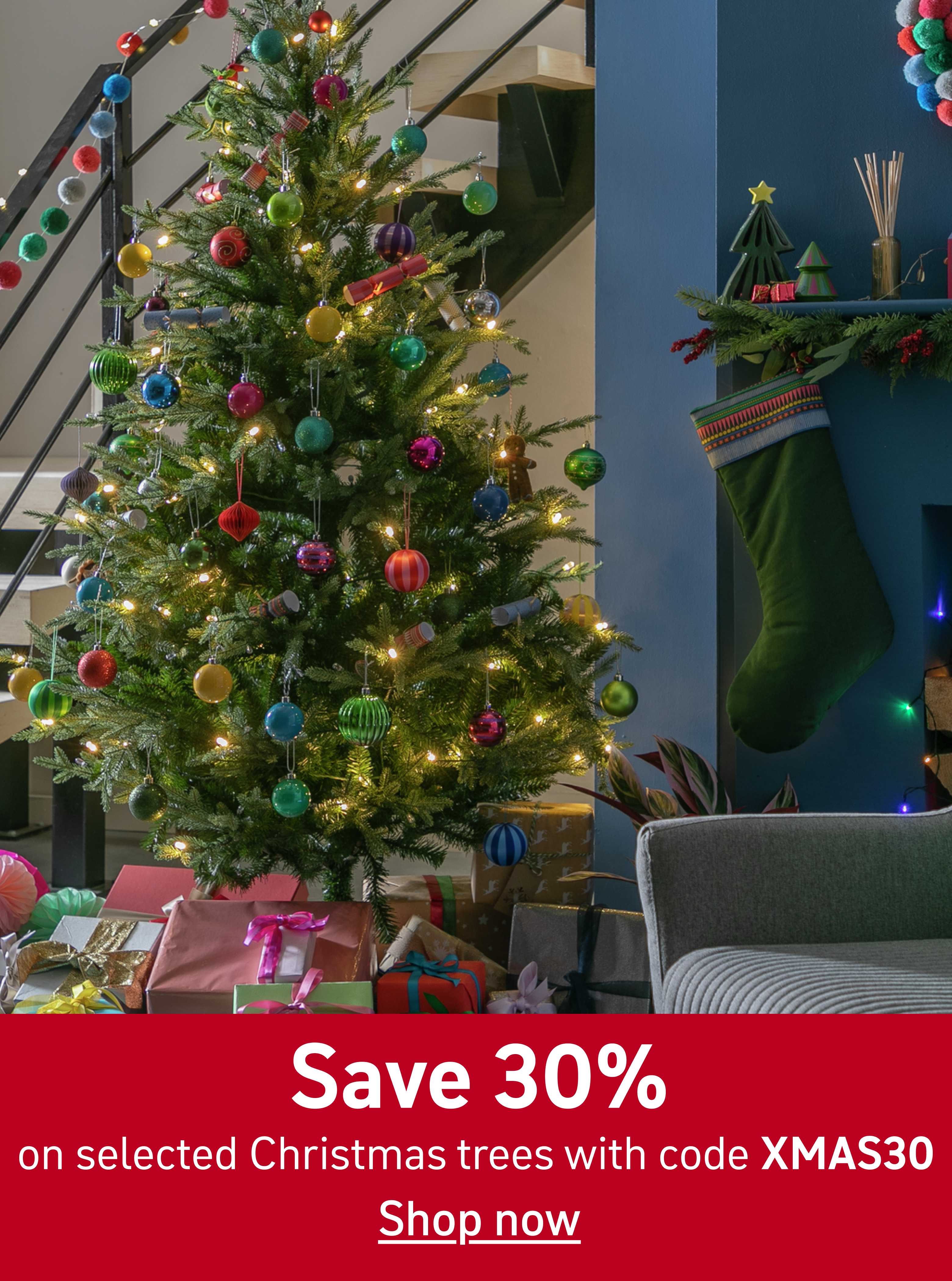 Save 30% on selected Christmas trees with code XMAS30. Shop now.