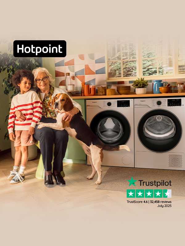 Hotpoint washing machines from £259. Offers end 02.12.25.