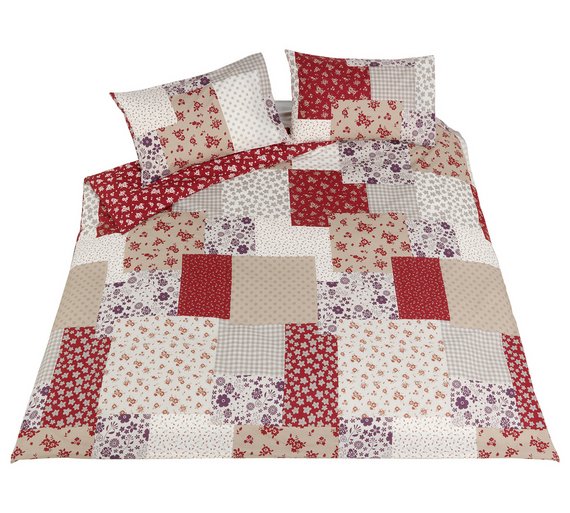 Buy HOME Red Patchwork Bedding Set Double at Argos.co.uk Your