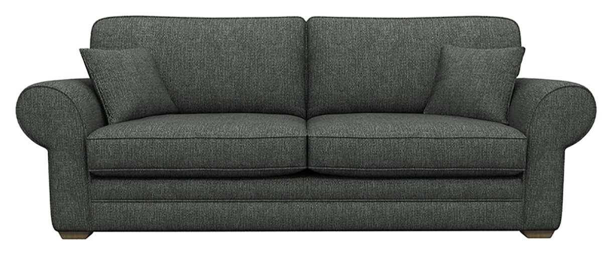 Heart of House Chedworth 4 Seater Fabric Sofa - Pewter Review