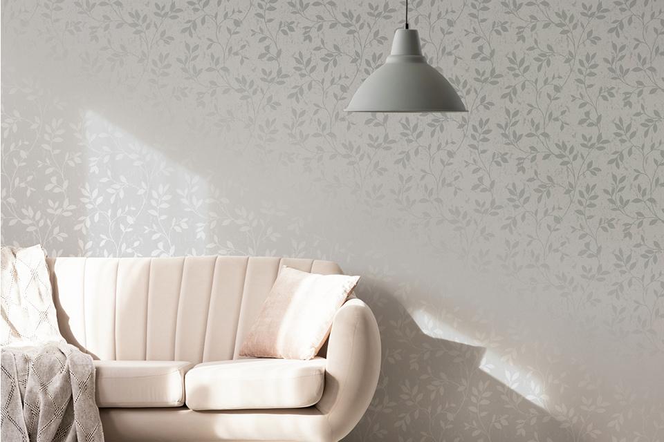 Metallic wallpaper.