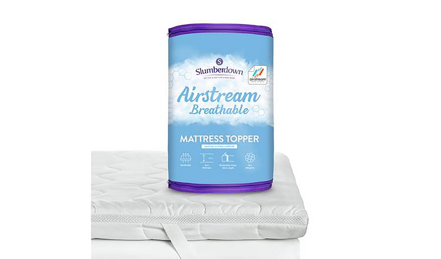 slumberdown airstream mattress topper double